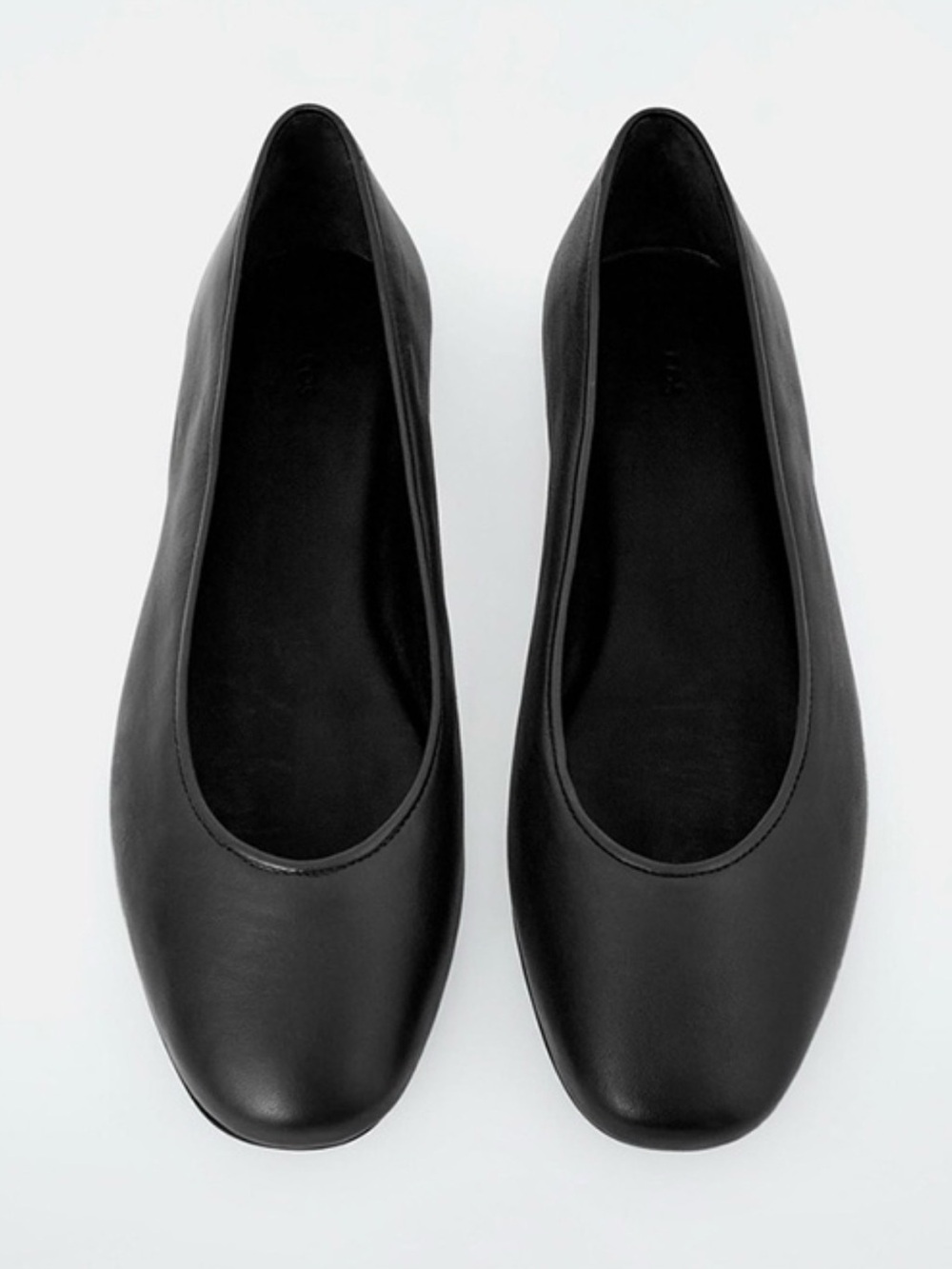 COS - Classic Black Women's Leather Ballet/Ballerina Flats - size 41